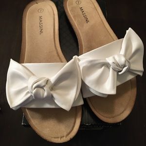 New White Sandals in size 7